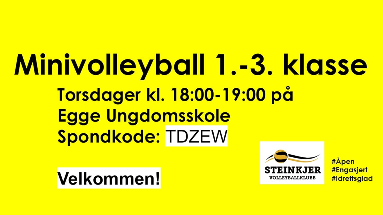 Minivolleyball 1.-3. klasse høsten 2024